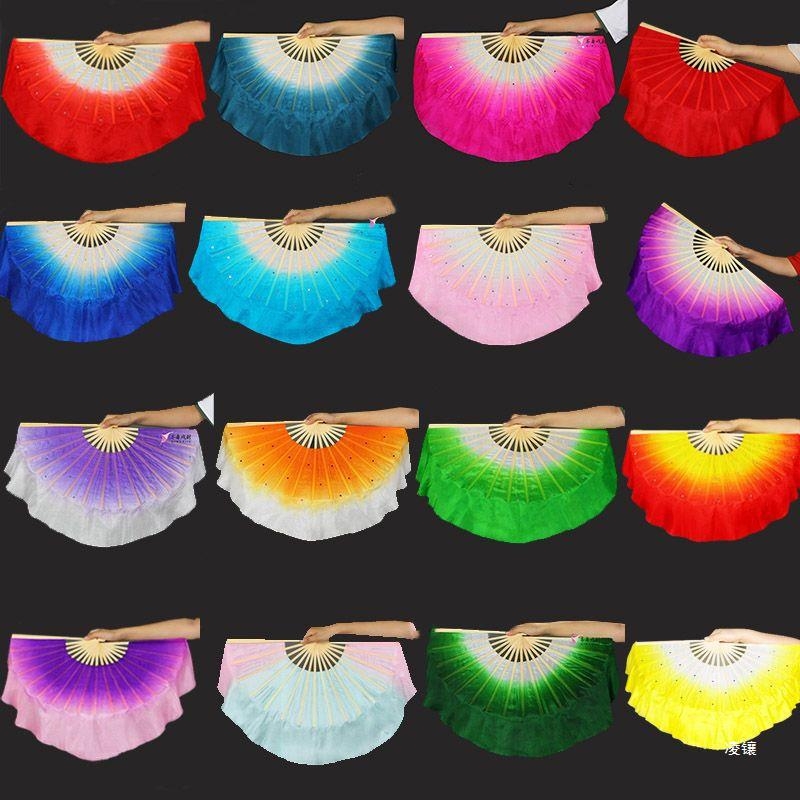 Двустранен танцов фен в Yangko стил с лампа-фон с цветя за деца, за изпълнения в детска градина и начално училище; Марка: Other; Пуснат през лято 2021