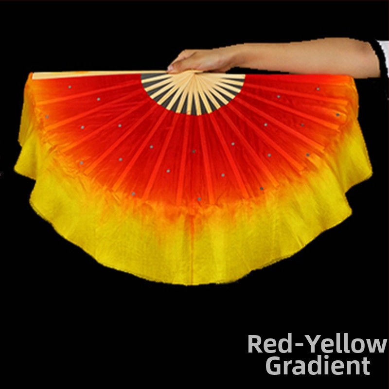 Двустранен танцов фен в Yangko стил с лампа-фон с цветя за деца, за изпълнения в детска градина и начално училище; Марка: Other; Пуснат през лято 2021