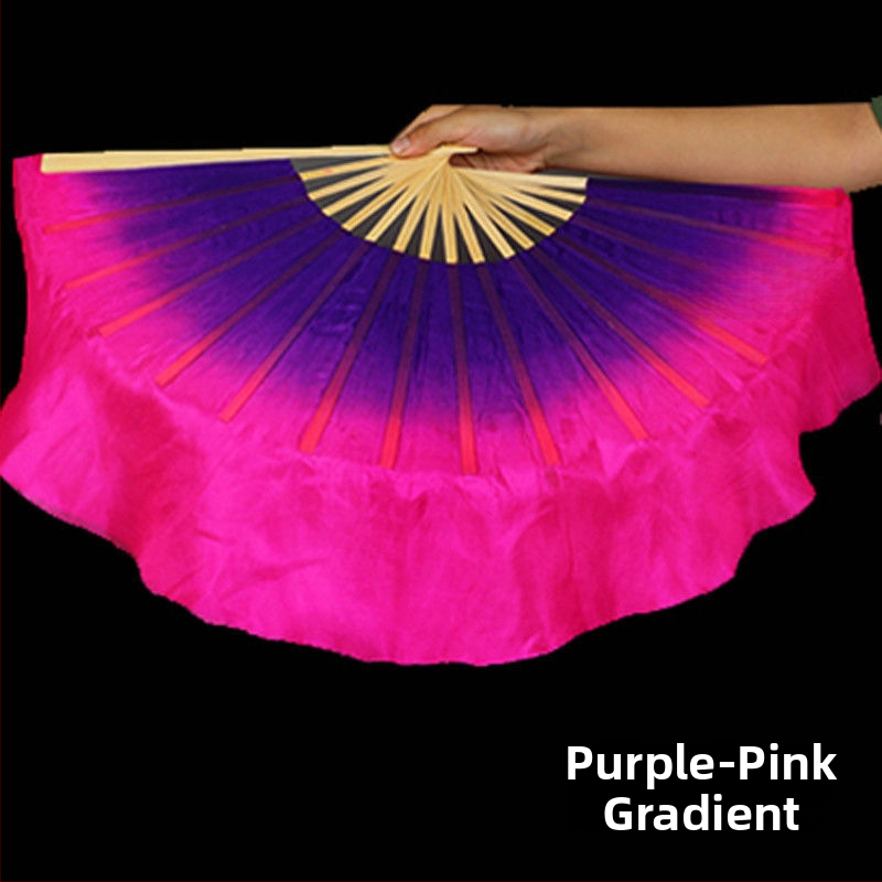 Двустранен танцов фен в Yangko стил с лампа-фон с цветя за деца, за изпълнения в детска градина и начално училище; Марка: Other; Пуснат през лято 2021