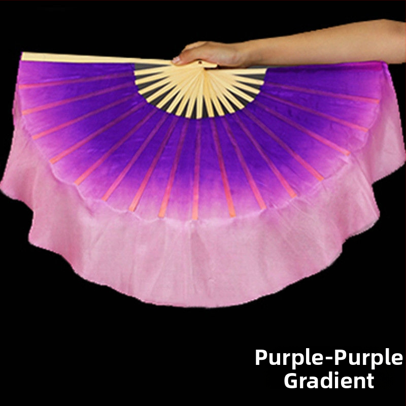 Двустранен танцов фен в Yangko стил с лампа-фон с цветя за деца, за изпълнения в детска градина и начално училище; Марка: Other; Пуснат през лято 2021