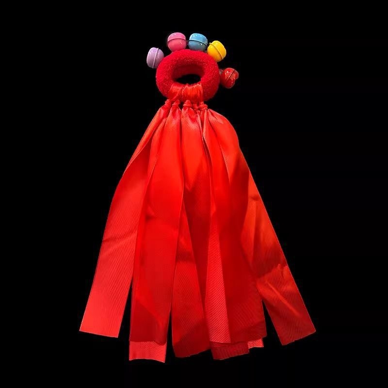 Гривна за китка със звънче и дизайн на цвете, еластична лента за детски танцови изпълнения