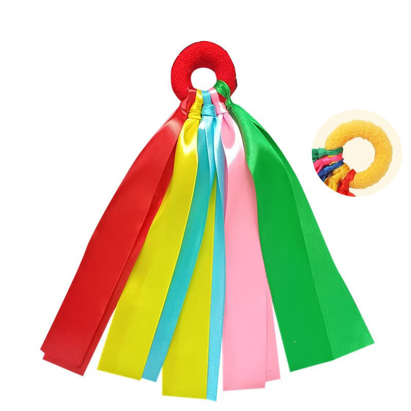 Гривна за китка със звънче и дизайн на цвете, еластична лента за детски танцови изпълнения