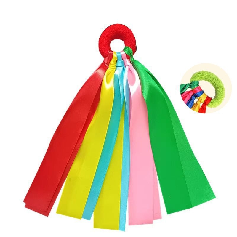 Гривна за китка със звънче и дизайн на цвете, еластична лента за детски танцови изпълнения