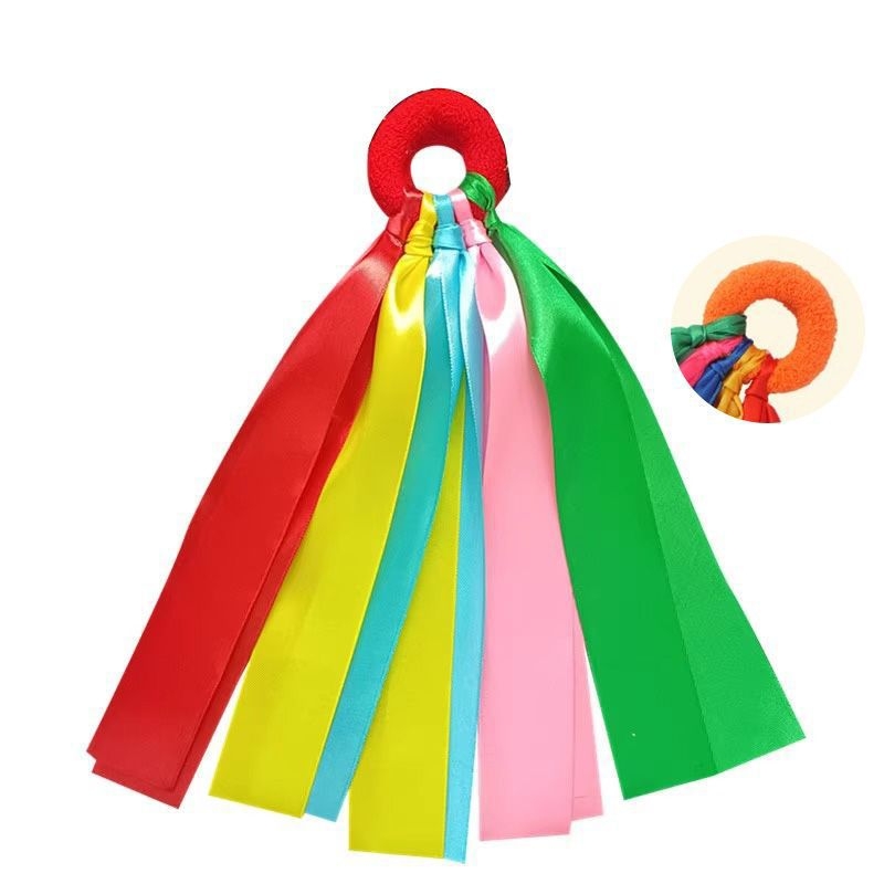 Гривна за китка със звънче и дизайн на цвете, еластична лента за детски танцови изпълнения