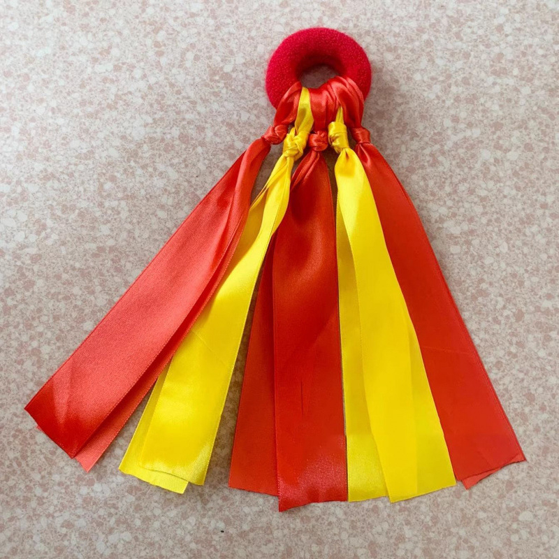 Гривна за китка със звънче и дизайн на цвете, еластична лента за детски танцови изпълнения