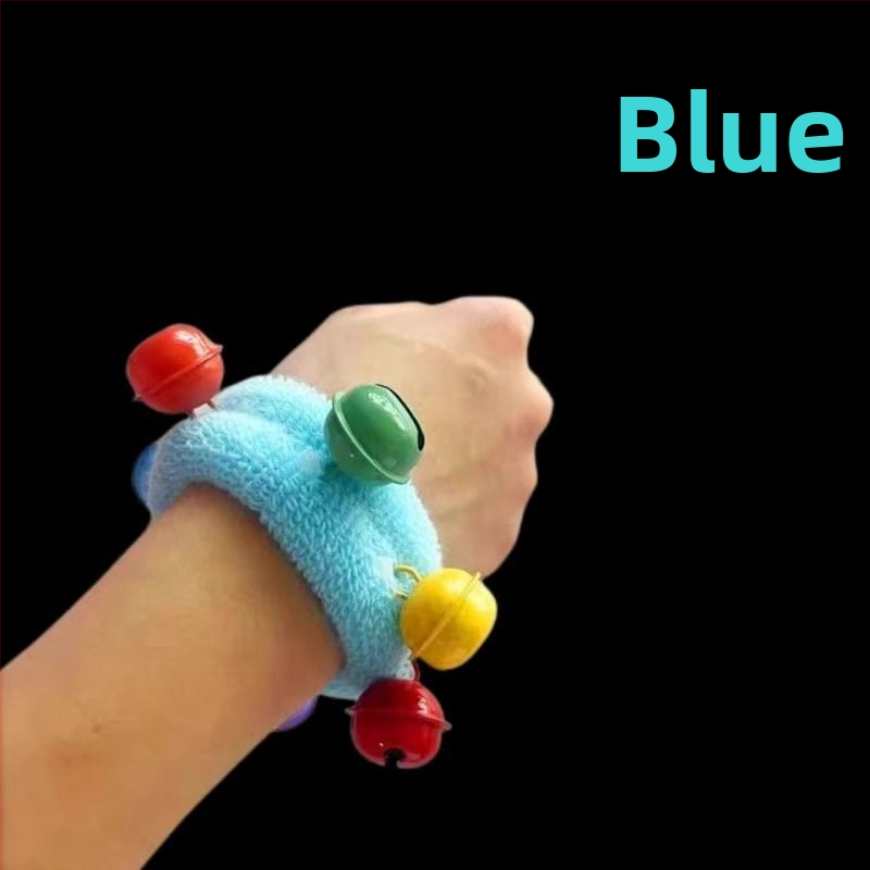 Гривна за китка със звънче и дизайн на цвете, еластична лента за детски танцови изпълнения