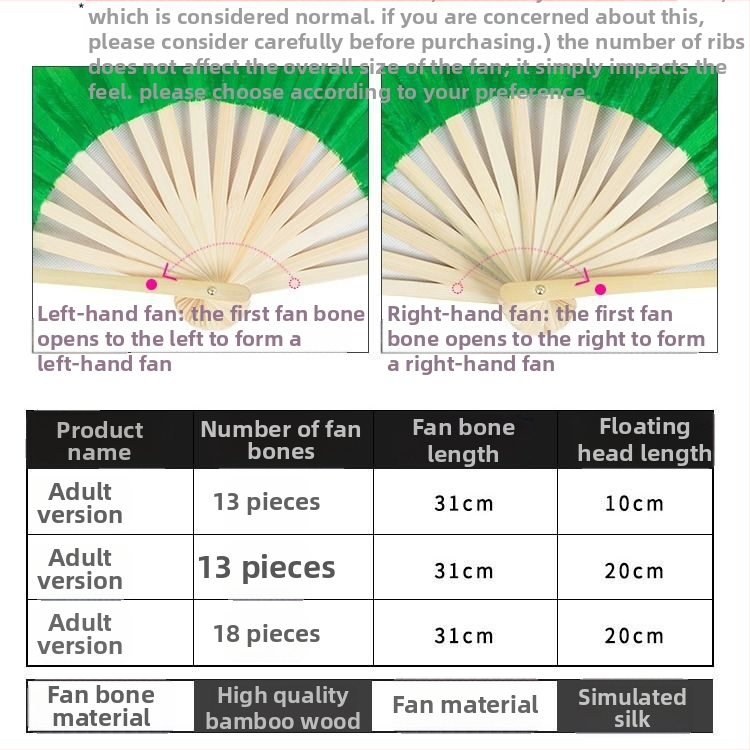 Dvojstranný Yangko tanečný fan na predstavenie, rekvizita na pódium, značka Unique, uvedená v lete 2021