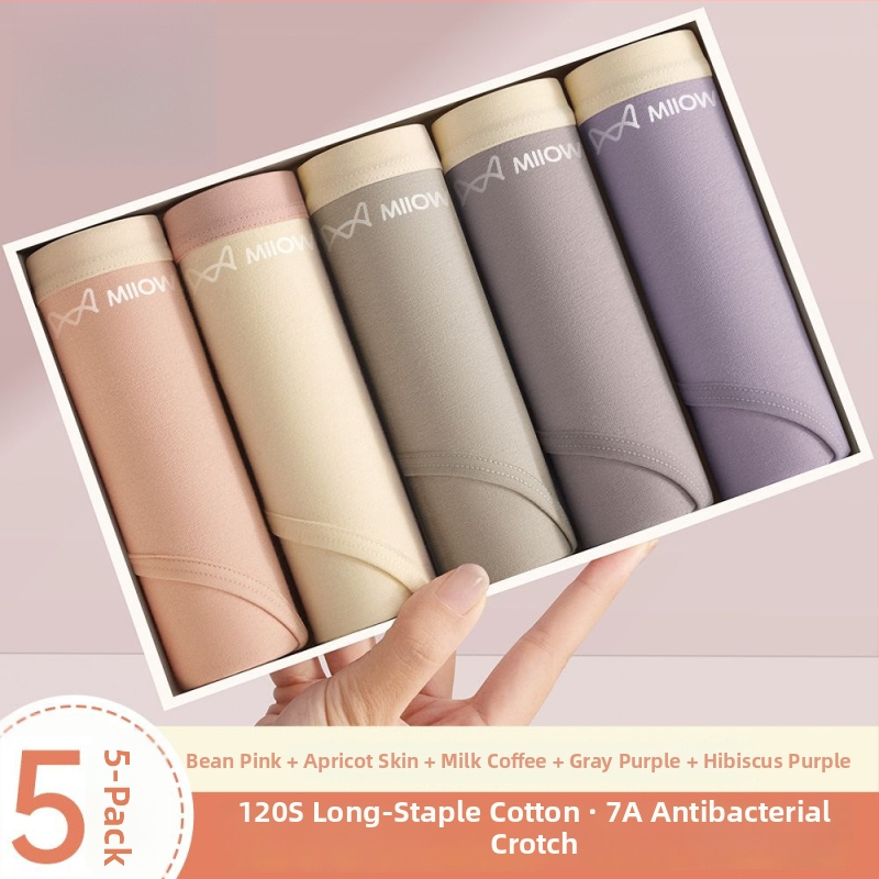 Női antibakteriális pamut alsónemű középmagas derékkal, légáteresztő pamut a lágyéknál, 90–95% pamut, kényelmes háromszög fazon