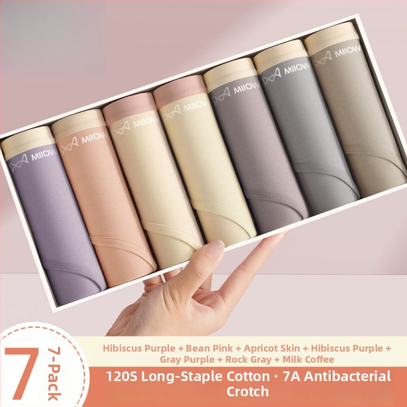 Női antibakteriális pamut alsónemű középmagas derékkal, légáteresztő pamut a lágyéknál, 90–95% pamut, kényelmes háromszög fazon