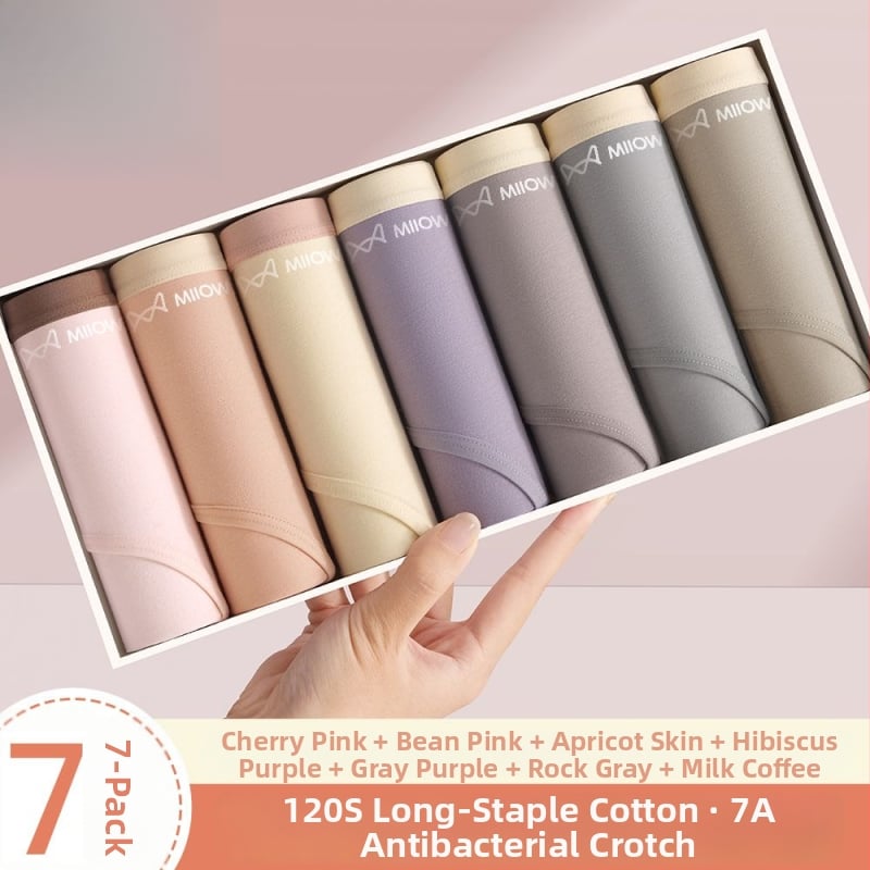 Női antibakteriális pamut alsónemű középmagas derékkal, légáteresztő pamut a lágyéknál, 90–95% pamut, kényelmes háromszög fazon