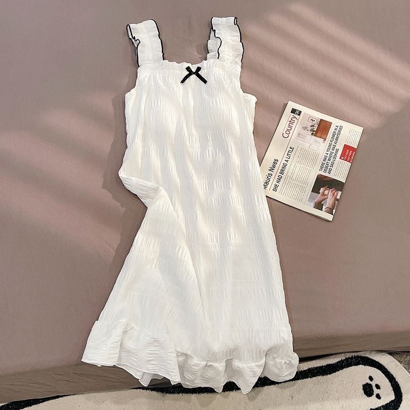 Νυχτικό σλίγκ με επένδυση στήθους, ελαφρύ πολυεστέρα, λεπτό ύφασμα, χωρίς μανίκια, μεσαίο μήκος