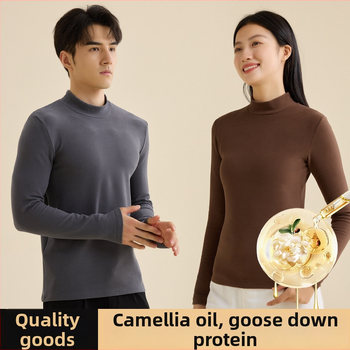 Pagrindinio sluoksnio marškinėliai su puse aukščio kaklu, dvipusis fleece, ilgomis rankovėmis, unisex, poliesteris 251–300 g/m²