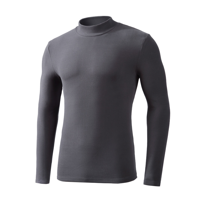 Pagrindinio sluoksnio marškinėliai su puse aukščio kaklu, dvipusis fleece, ilgomis rankovėmis, unisex, poliesteris 251–300 g/m²