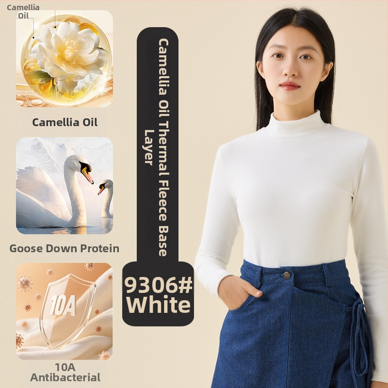 Pagrindinio sluoksnio marškinėliai su puse aukščio kaklu, dvipusis fleece, ilgomis rankovėmis, unisex, poliesteris 251–300 g/m²