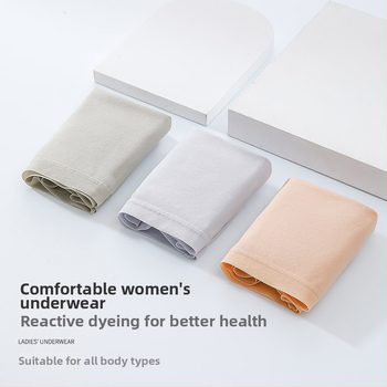 Дамски памучни долнища от 100% памук, дишащи и невидими под дрехите, средна талия, памучна подплата