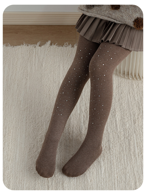 Gyerek harisnya téli, vastag, egyszínű, viszkózból készült, 8 év feletti gyermekeknek