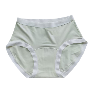 Дамски бикини от модал със средна талия, дишащи и антибактериални, с памучно чатало