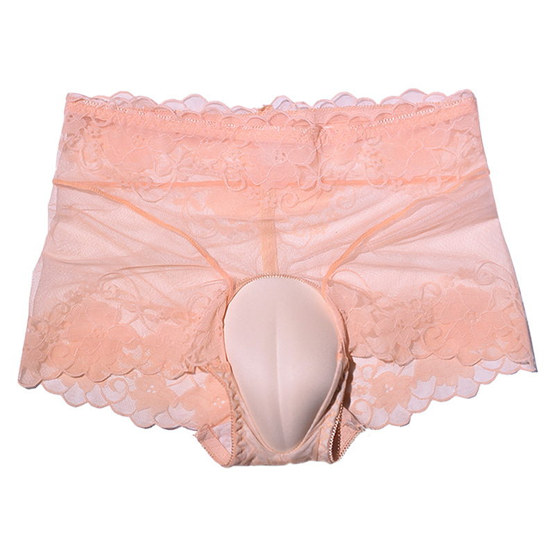 Meeste 3D kontuuriga U-püksid, kõrge talje, läbipaistev võrk, õmblusteta, hingav nailon