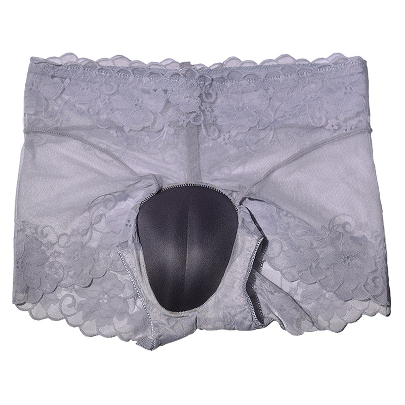 Meeste 3D kontuuriga U-püksid, kõrge talje, läbipaistev võrk, õmblusteta, hingav nailon