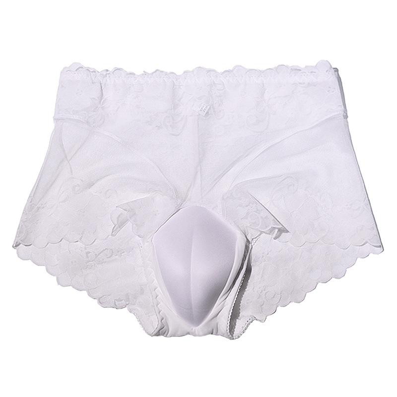 Meeste 3D kontuuriga U-püksid, kõrge talje, läbipaistev võrk, õmblusteta, hingav nailon