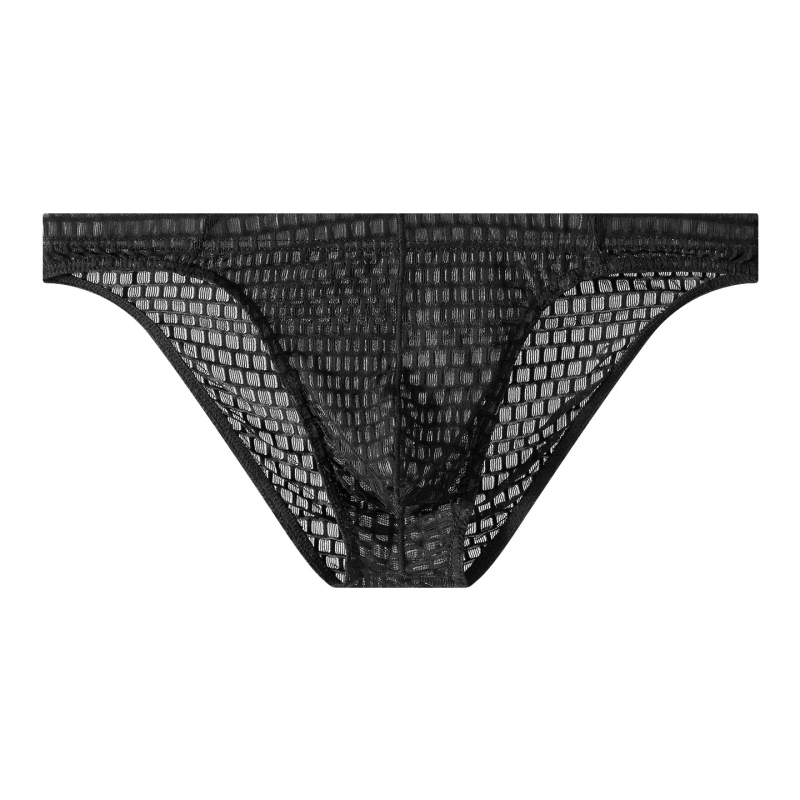 Muške mrežaste gaćice – prozirne, seksi, prozračne, jednobojne, trokuti kroja