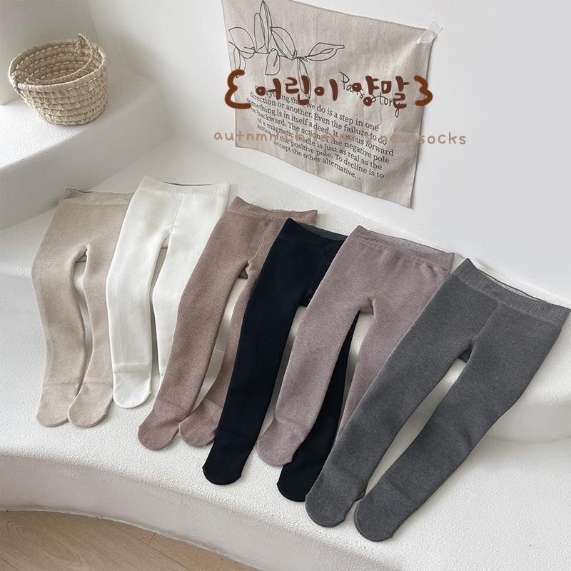 Флисово подплатени детски леггинси за момичета, зима 2025, смес памук-полиестер-еластан, марка Elmo beibei