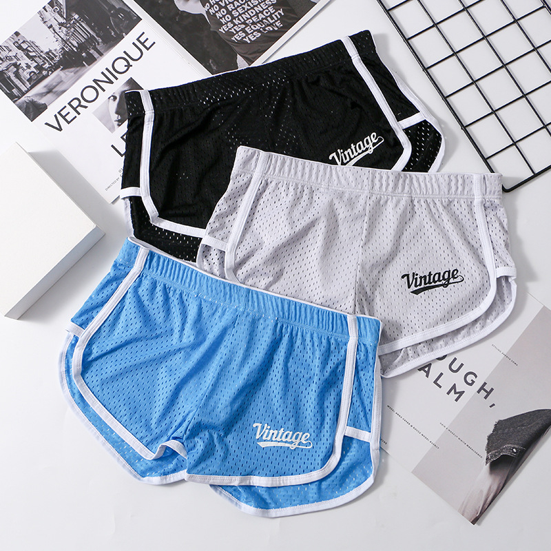 Мъжко бельо Ice Silk, дишащо, средна талия, повдигащ ханша, плетено с нейлон 90-95%