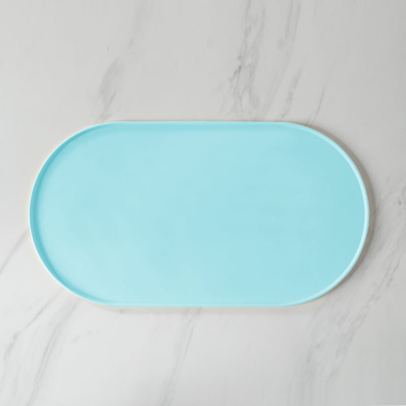 Shuoni silikoonist lauaalune, ümmarguse kujuga, ühetoonilise mustriga, kaasaegne minimalistlik stiil, välja antud 2025. aasta augustis.