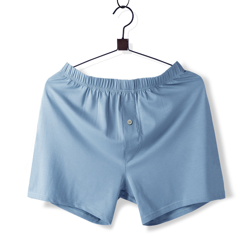 Мъжки боксерки, 100% памук, дишащи, свободна кройка, висока талия, плетена материя