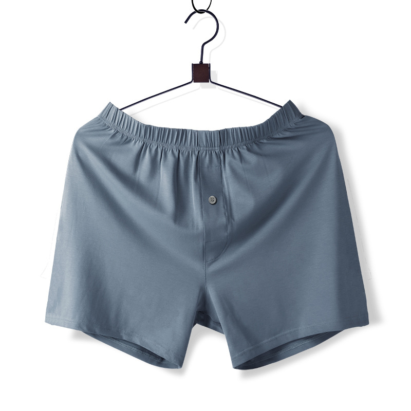 Мъжки боксерки, 100% памук, дишащи, свободна кройка, висока талия, плетена материя