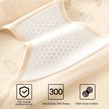 Дамски памучни бикини с висока талия, дишащи, антибактериални, флорална шарка