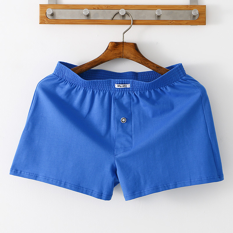 Мъжки памучни боксерки, дишащи и удобни, с талия средна височина, трикотажна материя, за всички сезони, 95–100% памук