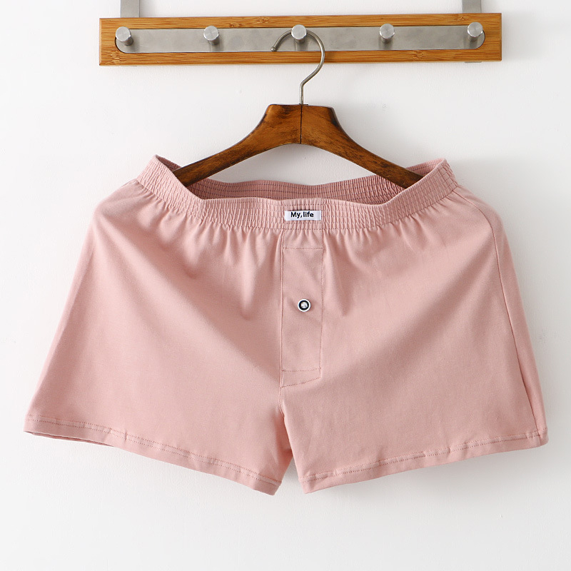 Мъжки памучни боксерки, дишащи и удобни, с талия средна височина, трикотажна материя, за всички сезони, 95–100% памук