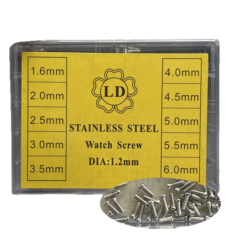 Σετ βιδών για το πίσω καπάκι ρολογιού, ανοξείδωτο ατσάλι, με βίδες φλατ και Philips, για επισκευή ρολογιών (Καλοκαίρι 2025)