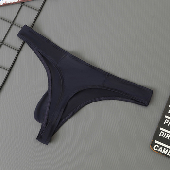 Thong de bărbați din nailon, respirabil, talie joasă, buzunar frontal mare