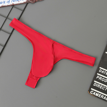 Thong de bărbați din nailon, respirabil, talie joasă, buzunar frontal mare