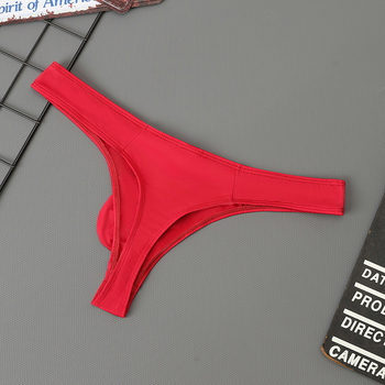 Thong de bărbați din nailon, respirabil, talie joasă, buzunar frontal mare