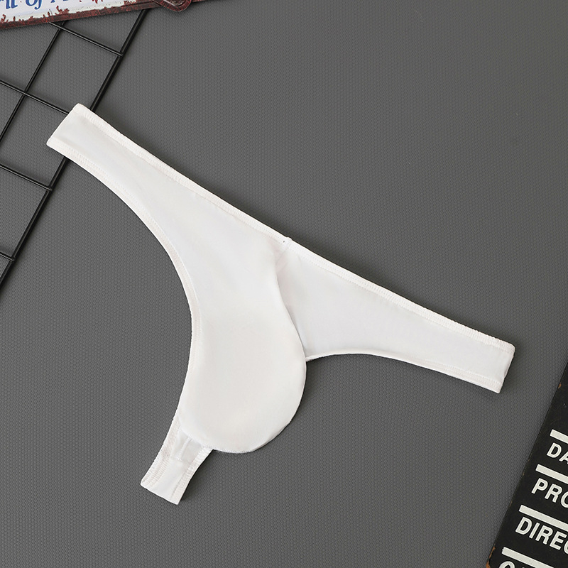 Thong de bărbați din nailon, respirabil, talie joasă, buzunar frontal mare