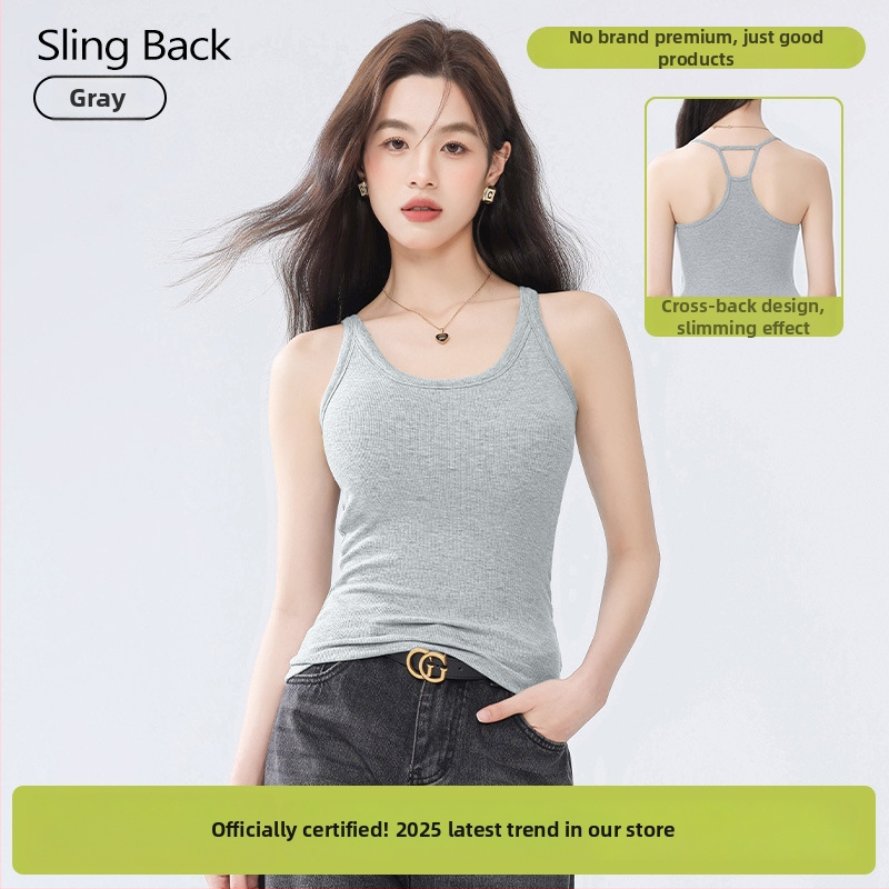 If elegant sievietes top ar dubultām lencēm, slaids siluets, īss garums, vienkrāsains viskozes audums, 90–95% viskoze