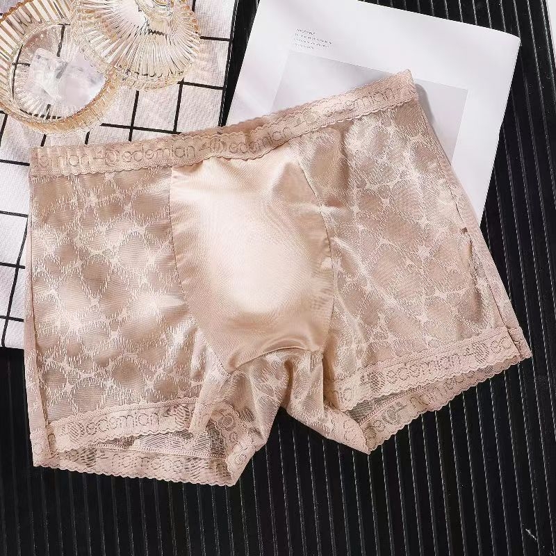 Muške bokserice s čipkom, prozirne, bezšivne, od najlona, 31-40D