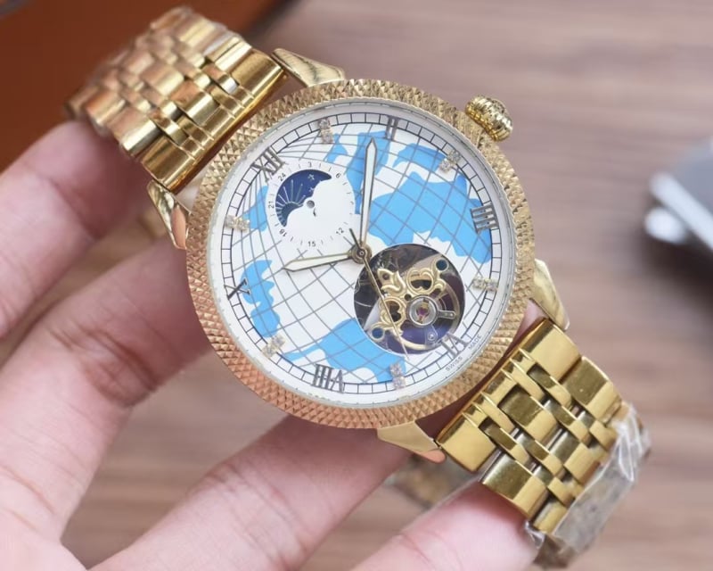 Vīriešu skeletēts mehāniskais pulkstenis ar tourbillon, Miyota mehānisms, 40 mm ciparnīca, ūdensizturība 30 m