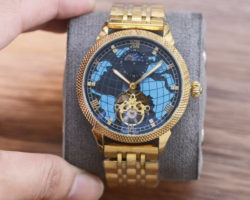 Vīriešu skeletēts mehāniskais pulkstenis ar tourbillon, Miyota mehānisms, 40 mm ciparnīca, ūdensizturība 30 m