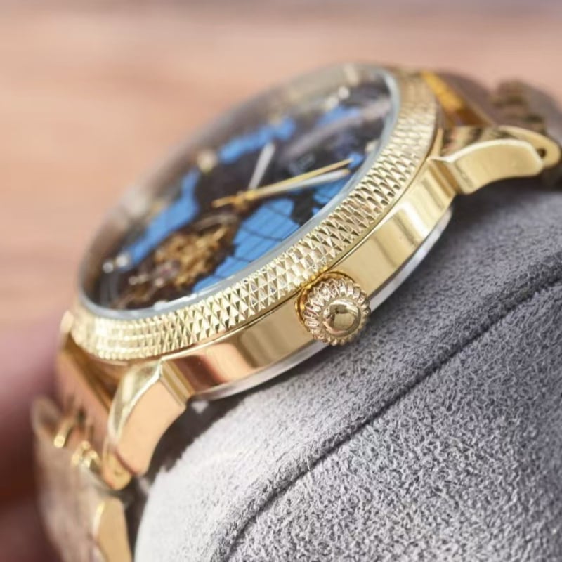 Vīriešu skeletēts mehāniskais pulkstenis ar tourbillon, Miyota mehānisms, 40 mm ciparnīca, ūdensizturība 30 m