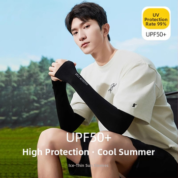 Unisex μανίκι βραχίονα για ποδηλασία με προστασία UV και ψύξη Ice Silk, νάιλον ύφασμα (81–95% περιεκτικότητα σε νάιλον)