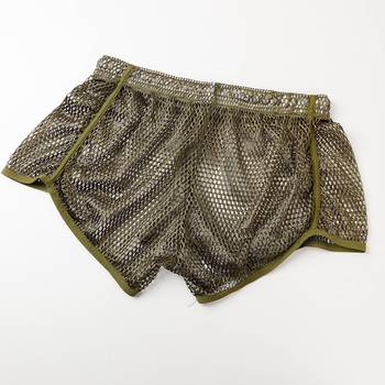 Мъжки мрежести боксерки, дишащи, ниска талия, 100% полиестер, плетени