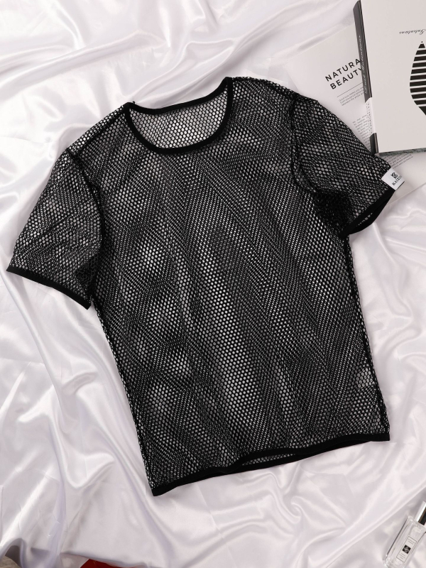 Мъжки мрежести боксерки, дишащи, ниска талия, 100% полиестер, плетени