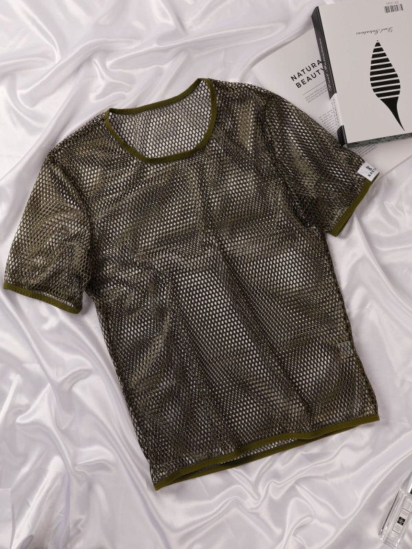 Мъжки мрежести боксерки, дишащи, ниска талия, 100% полиестер, плетени