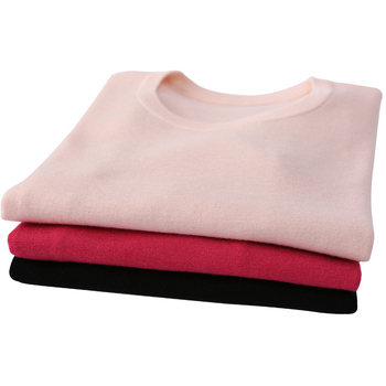 Unisex termalni donji dio od 100% merino vune – pulover s okruglim izrezom, bez šavova, tanak pleteni materijal 101–120 g/m²
