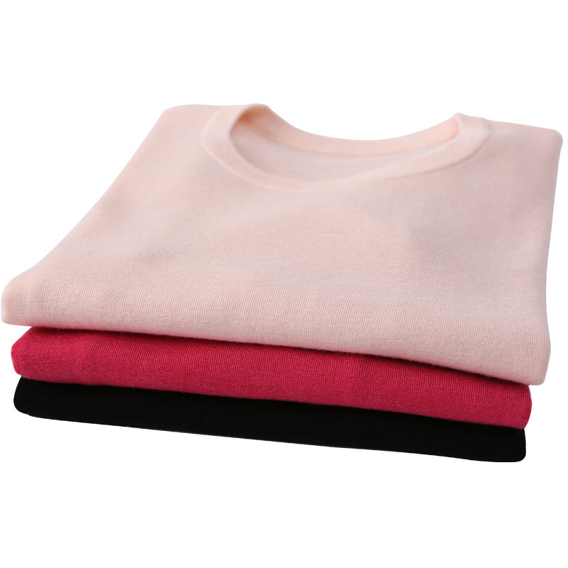 Unisex termalni donji dio od 100% merino vune – pulover s okruglim izrezom, bez šavova, tanak pleteni materijal 101–120 g/m²