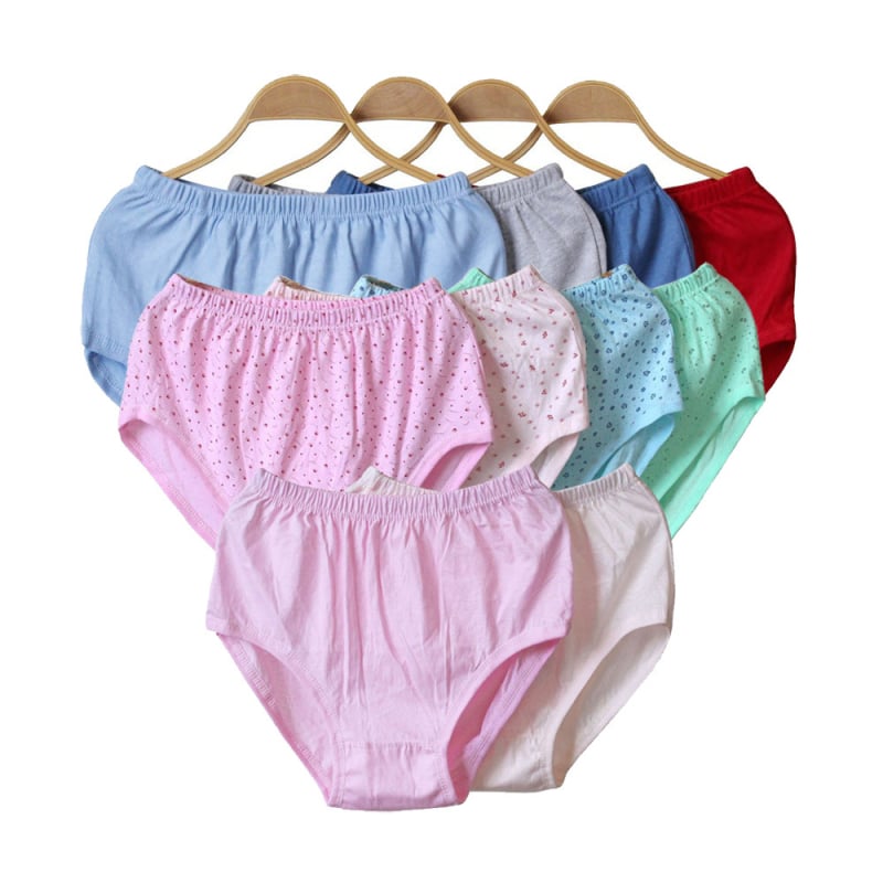 Памучно бельо за мъже и жени със средна талия, дишащо, едноцветно, 100% памук, за пенсионери